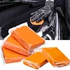 Car Clay Bar 4 Pack 400g, Premium Grade Clay Bars Auto Detailing Magic Clay Bar Kit with Towel Clay Bar Cleaner with Washing and Adsorption Capacity for Car Wash Car Detailing Clean,Glass (Orange)