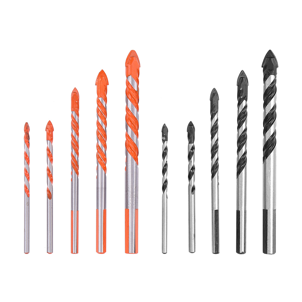 

5pcs 4-10mm Alloy Tipped Glass Ceramic Tile Cutter Triangle Hole Drill Bits, Black, 501 Original