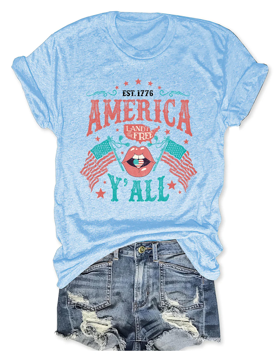 Land of the Free 4th of July T-shirt