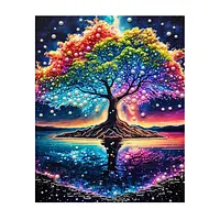 Rainbow Tree Water - Pearls Painting