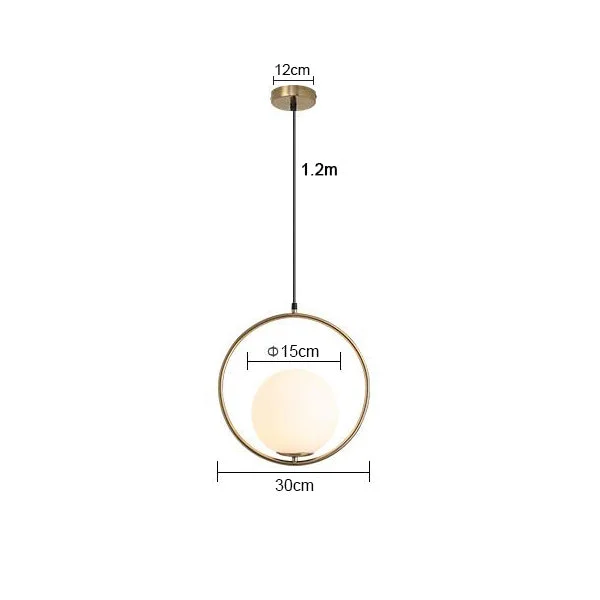 DX Modern Living room/Bedroom/Minimalist/Restaurant Pendant Light Nordic Clothing Decoration Glass Ball Pendant Lamp