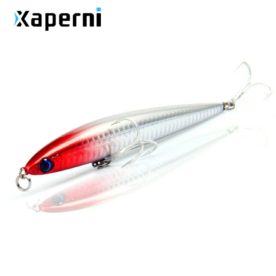 Retail Hot model 2017 Xaperni penceil bait  fishing lures,Xaperni 125mm 28g sinking baits minnow crankbait.