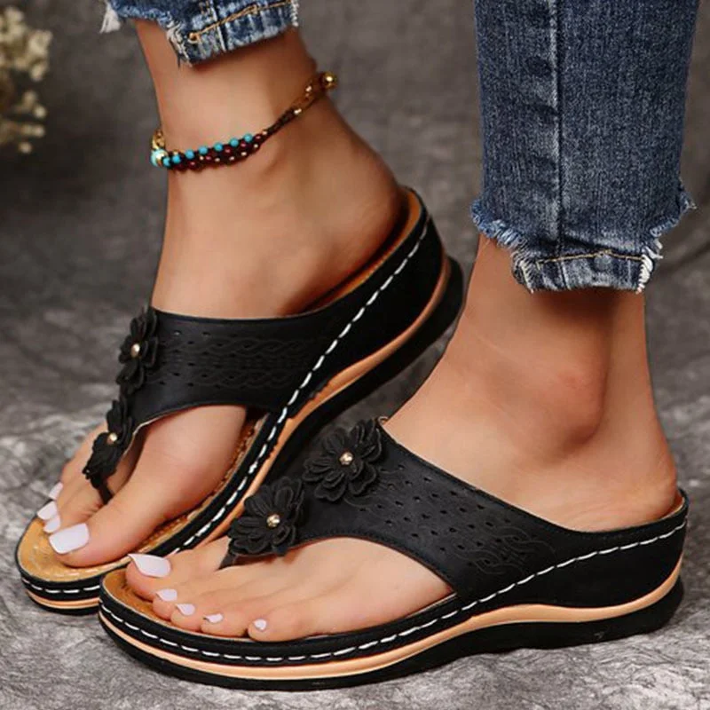 Women Sandals Soft Wedge Heels Sandals Summer Shoes Women Flip Flops Wedges Shoes For Women Summer Footwear Heel Chaussure Femme