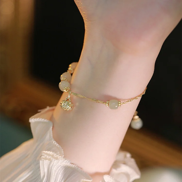 Hetian Jade Bell Bracelet