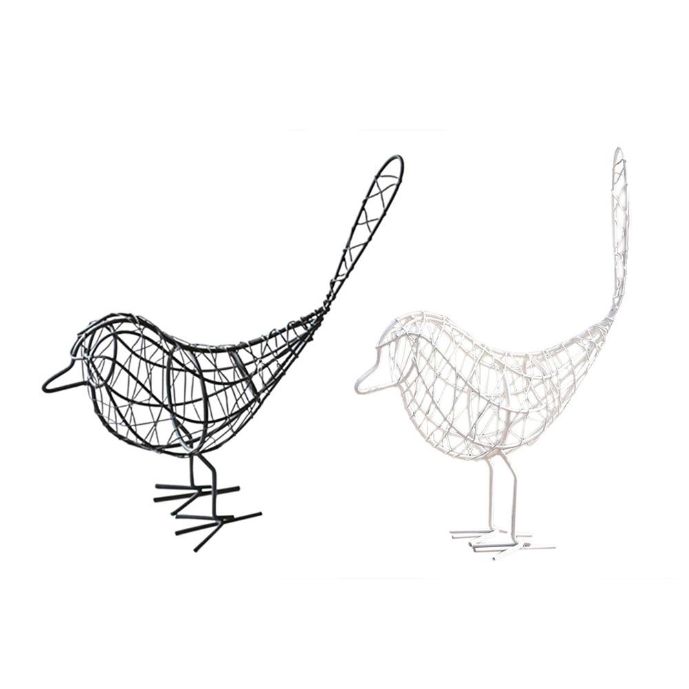 

Simple Wrought Iron Bird Figurine Desktop Ornaments Handmade Crafts Gifts, White, 501 Original