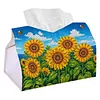 Sunflower Diamond Painting Tissue Box 7.48x5.12Inch Diamond Art Tissue Box 5D Diamond Art Tissue Cover for Kitchen Restaurant Bar Office Parties