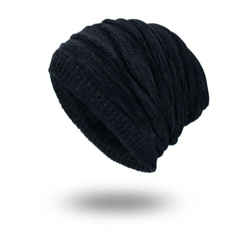 Solid color fleece knitted hat 5 colors