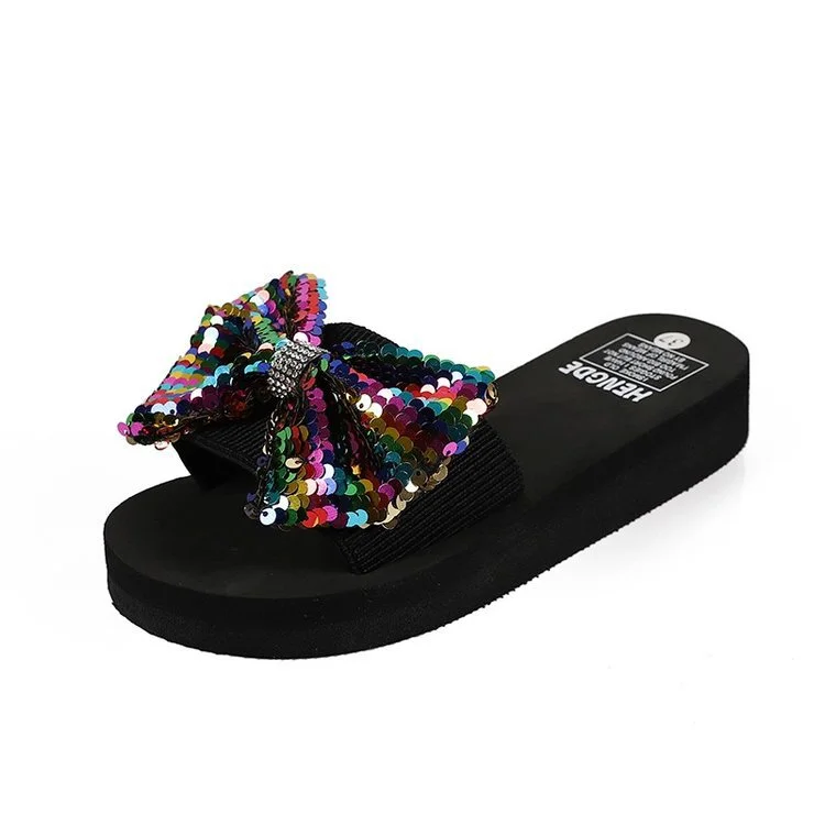 Letclo™ 2021 Sequined Bow Slippers letclo Letclo