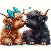 Highland Cattle-14CT Stamped Cross Stitch 40*40cm tapestrymarket