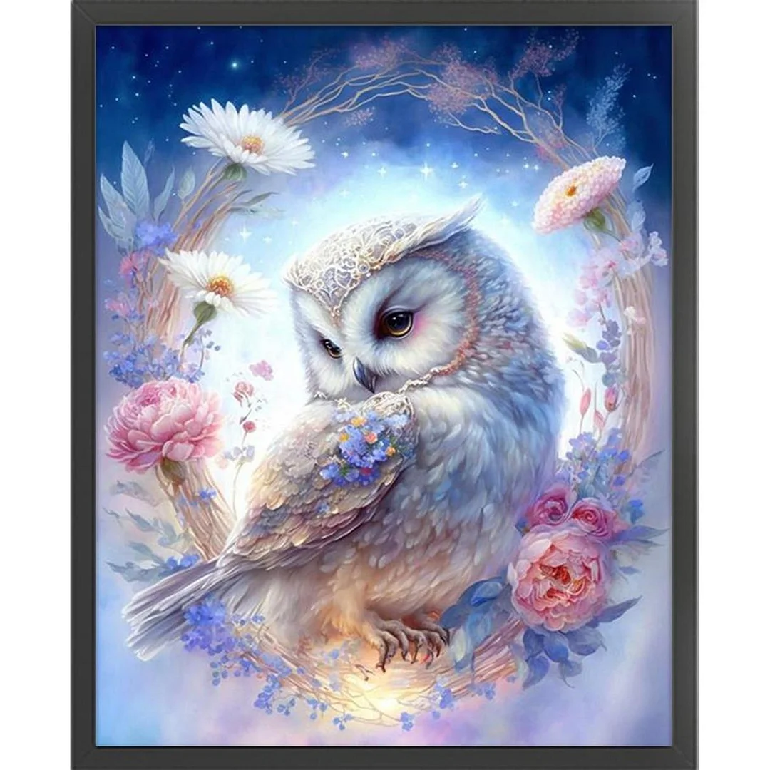 Full Embroidery cotton Thread 11CT Printed Owl Cross Stitch Kit Artwork