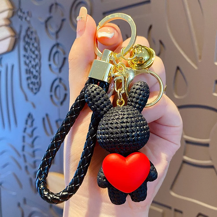 Resin Love Rabbit Keychain Cute Creative Exquisite Pendant