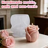 Rose Bud Candle Silicone Mould DIY Flower Aromatherapy Candle Mould Reusable Handmade Soap Silicone Moulds for Valentines Day Wedding Handicraft Souvenir (Valentine Day A)