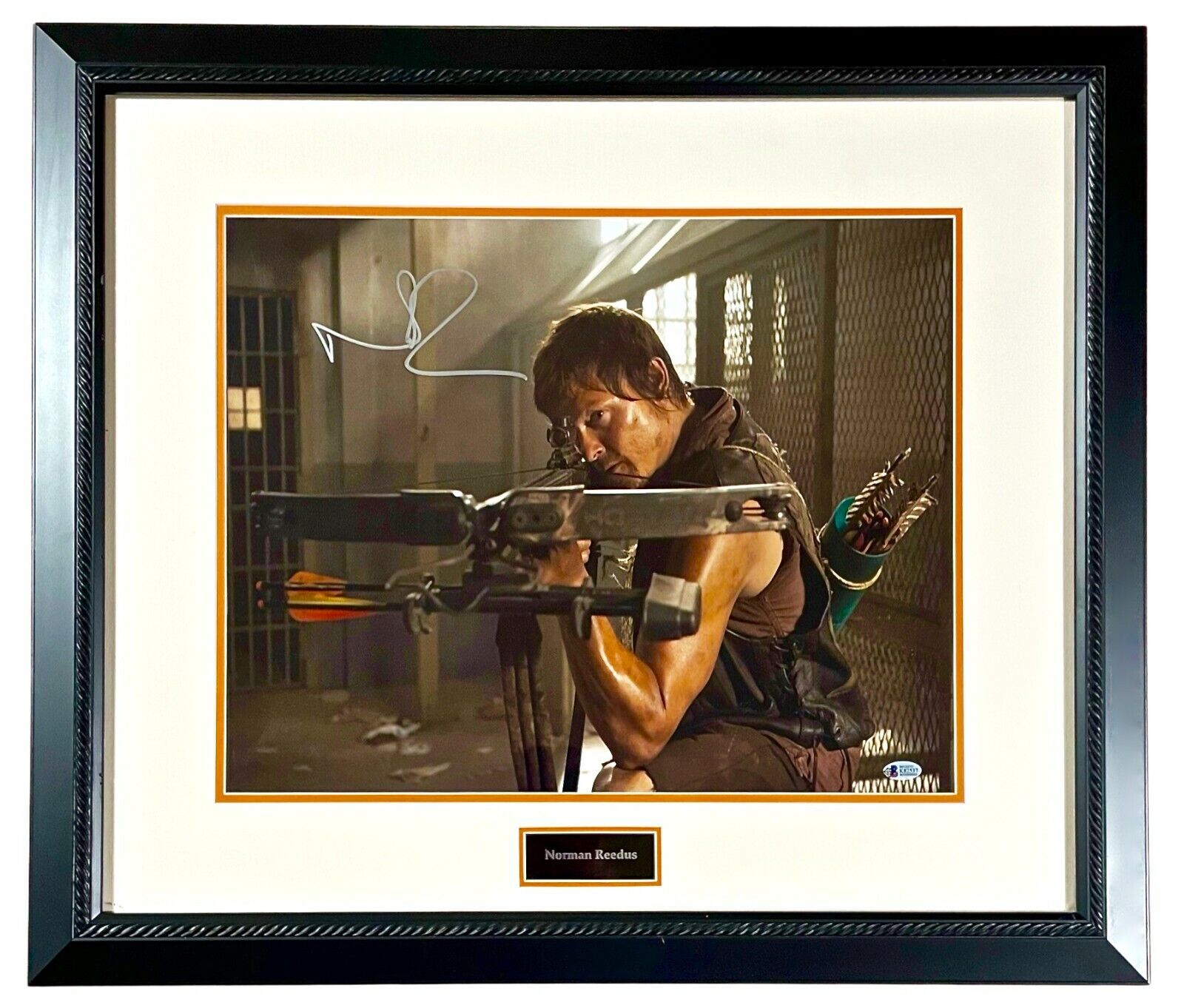 NORMAN REEDUS Autographed SIGNED16x20 Photo Poster painting FRAMED The Walking Dead BECKETT BAS