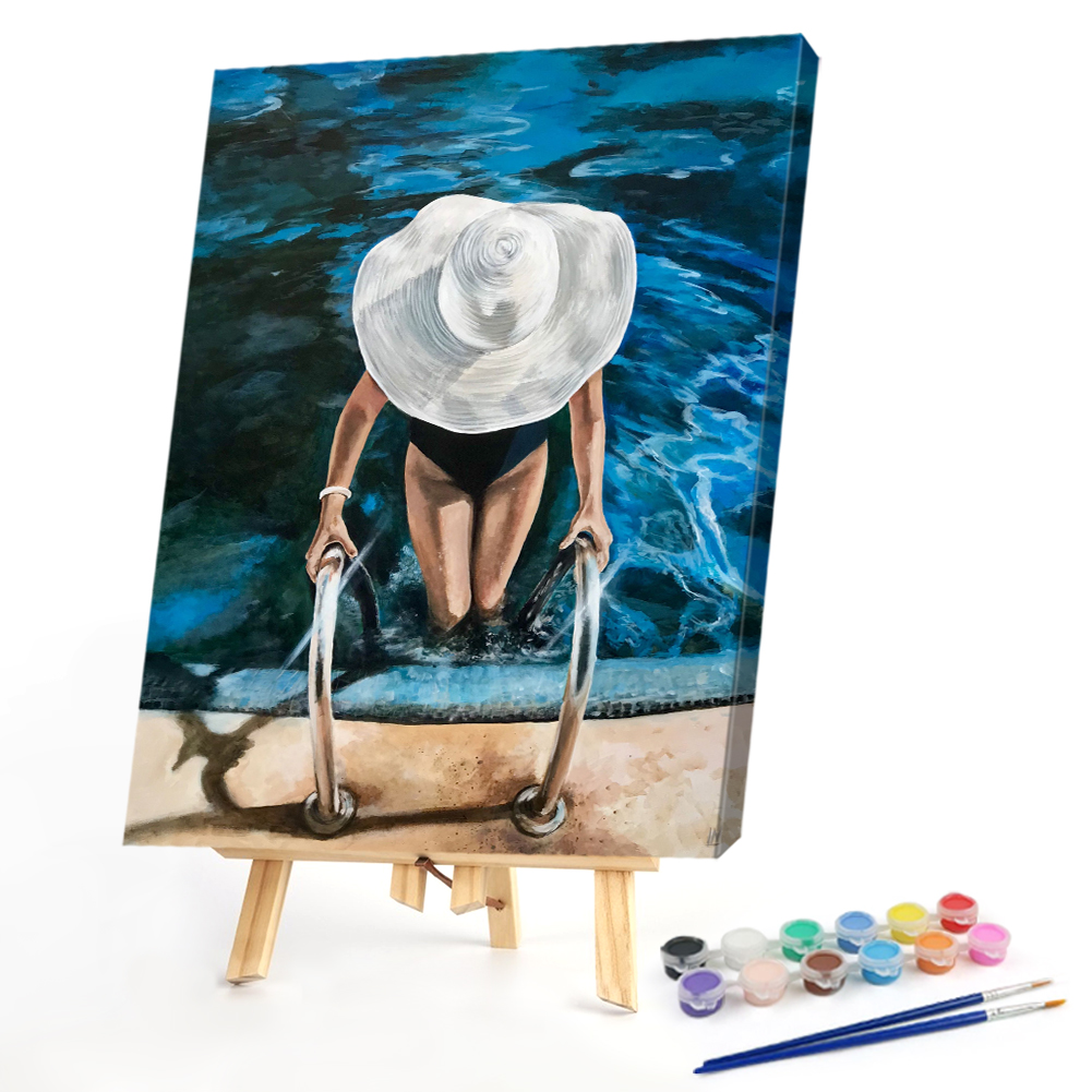 

40*50CM - Paint By Numbers - Girl On The Beach, 501 Original