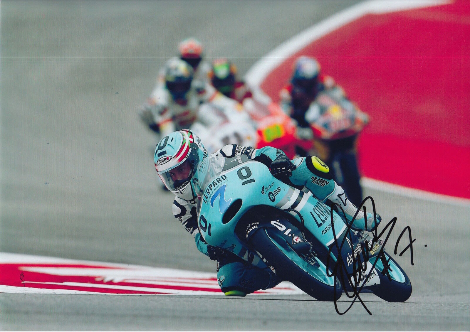 EFREN VAZQUEZ HAND SIGNED LEOPARD RACING 12X8 Photo Poster painting MOTOGP, BSB, WSBK.