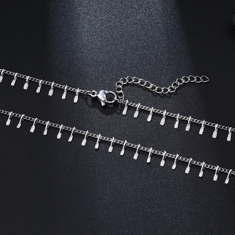1 Men’s Fashion Casual Stainless Steel Side Ankle Chain