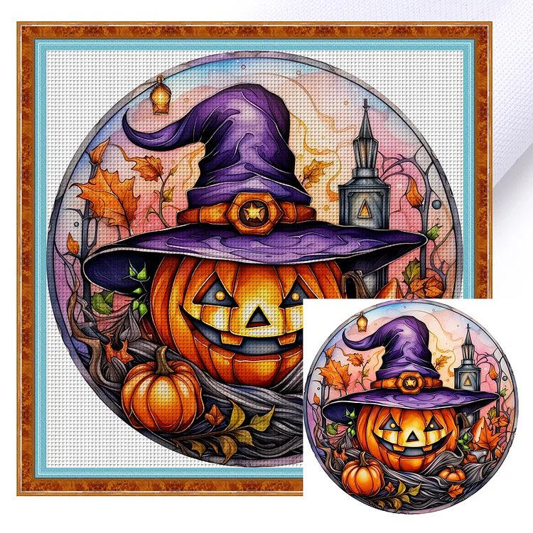 Embroidery Kit for Beginners Cross Stitch Kits Witch Hat with