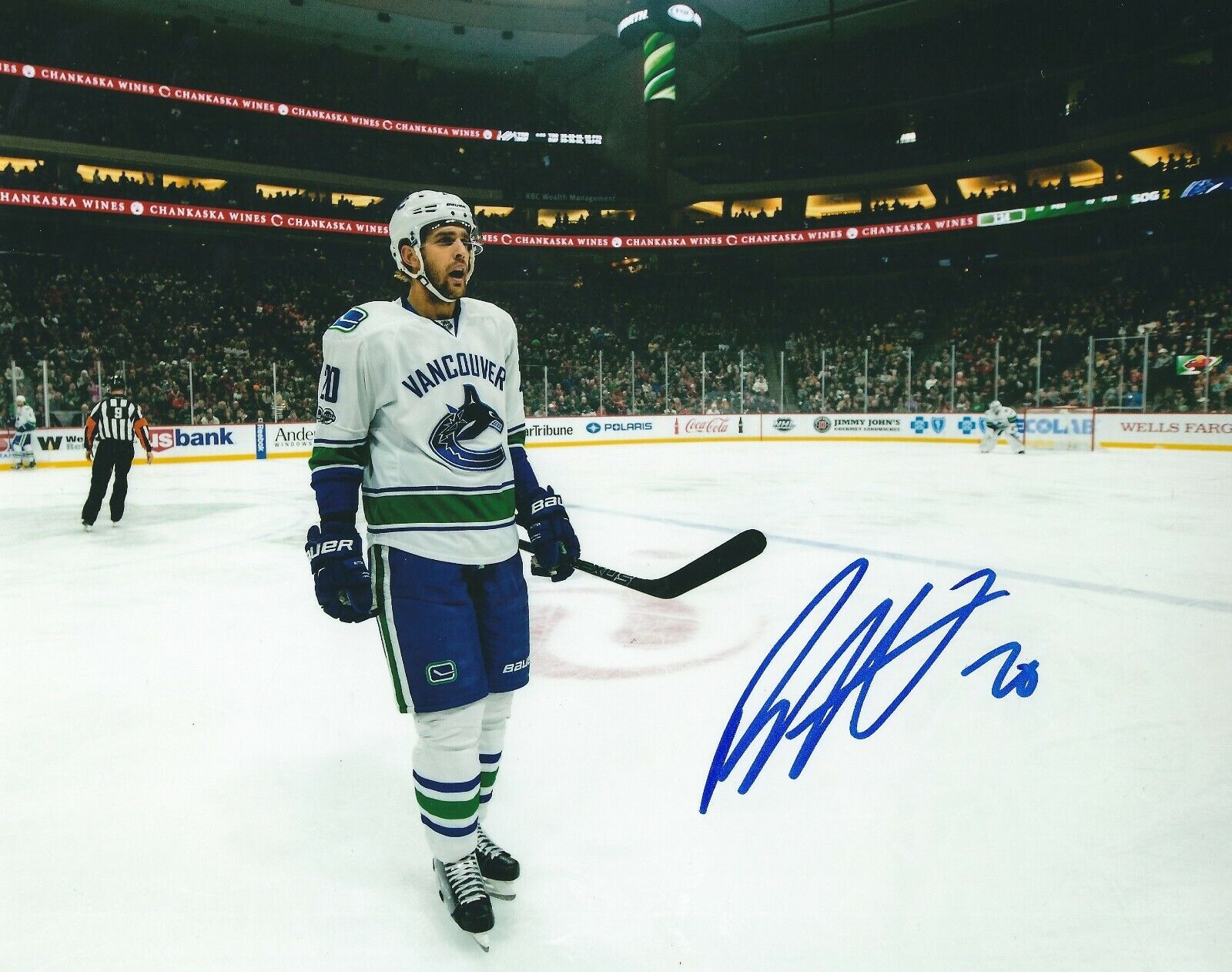 Signed 8x10 BRANDON SUTTER Vancouver Canucks Photo Poster painting - COA