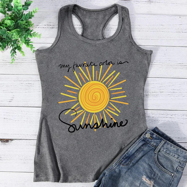 my favorite color is sunshine Summer life Vest Top