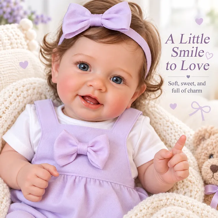 Babeside Smiling Reborn Baby Vead 20" Little Infant Girl Heartwarming Gift Timeless Emotional Moments