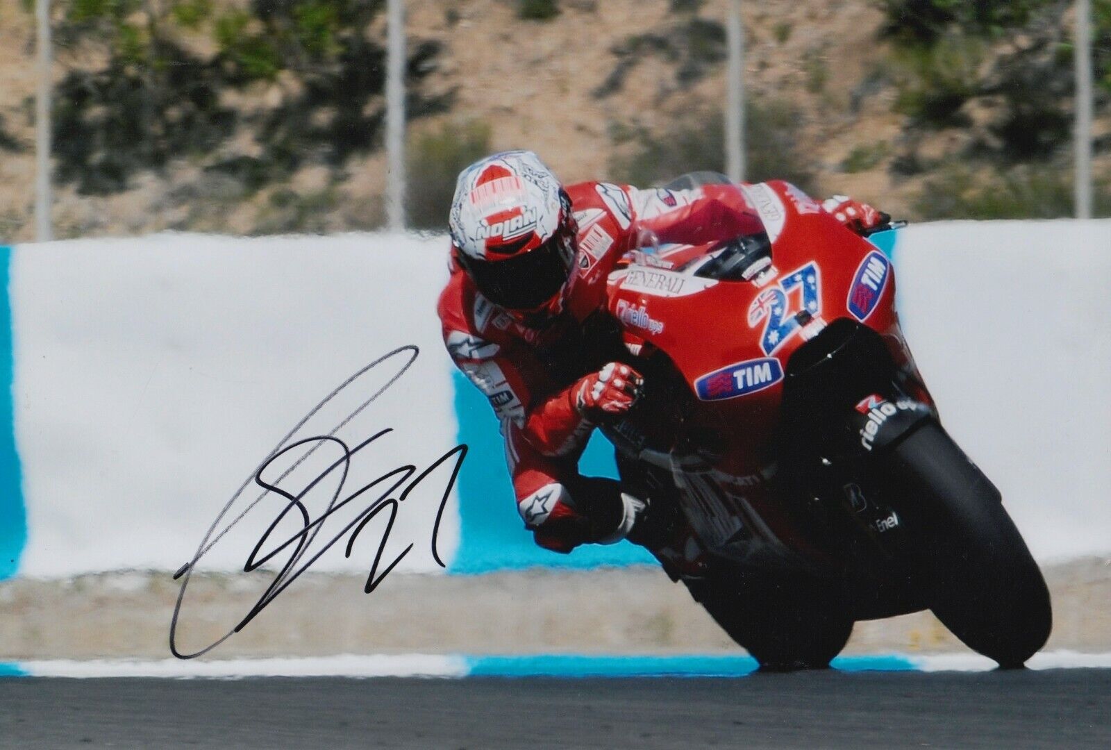 Casey Stoner Hand Signed 12x8 Photo Poster painting - Ducati MotoGP Autograph 4.