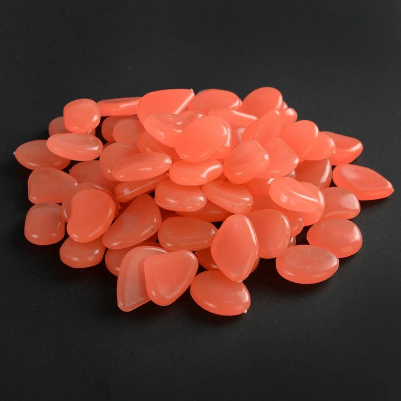 Garden Decor Luminous Stones Glow In Dark Decorative Pebbles Outdoor Fish Tank Decoration Pebble Rocks Aquarium Mix Color H1207