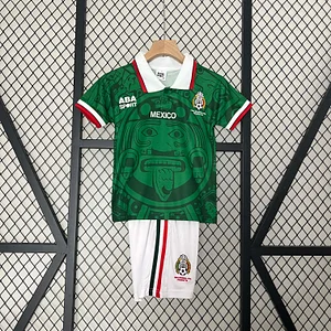 1998 Retro Mexico National Home Football Shirt 1:1 Thai Quality Kids Size