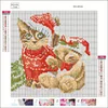 Christmas doll and cat | full circle diamond painting kit