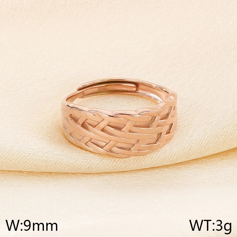 Elegant Vintage Style Streetwear Leaves 304 Stainless Steel 18K Gold Plated Open Rings