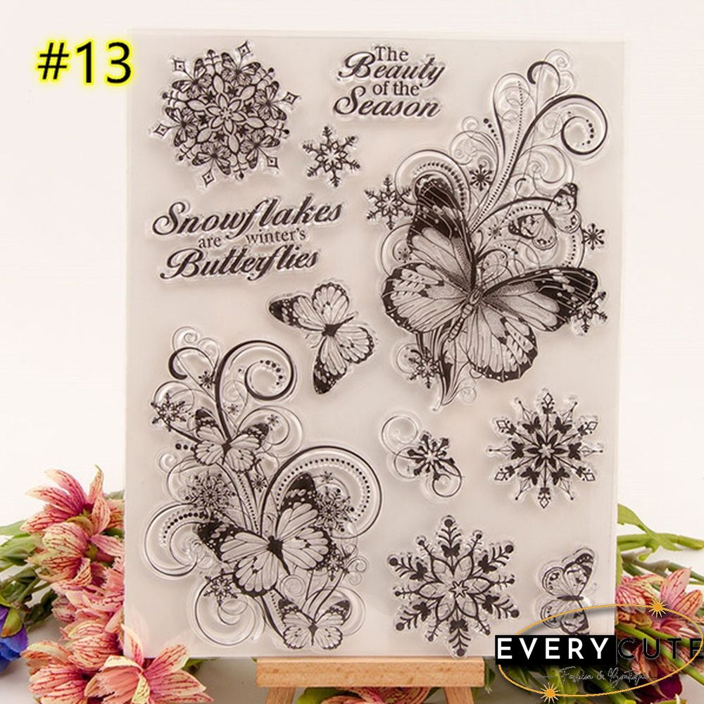 Santa Claus Merry Christmas Transparent Clear Stamps for Scrapbooking DIY Silicone Seals