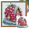 (Multi Style)Cabin-Partial Embroidery 2 Strands 14CT Stamped Cross Stitch-22*22CM