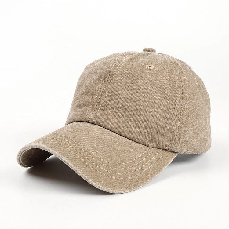 Spring Autumn Cap Pure Color Cowboy Water Washing Hats Cotton Baseball Cap Hip Hop Fitted Cap for Men Women Grinding