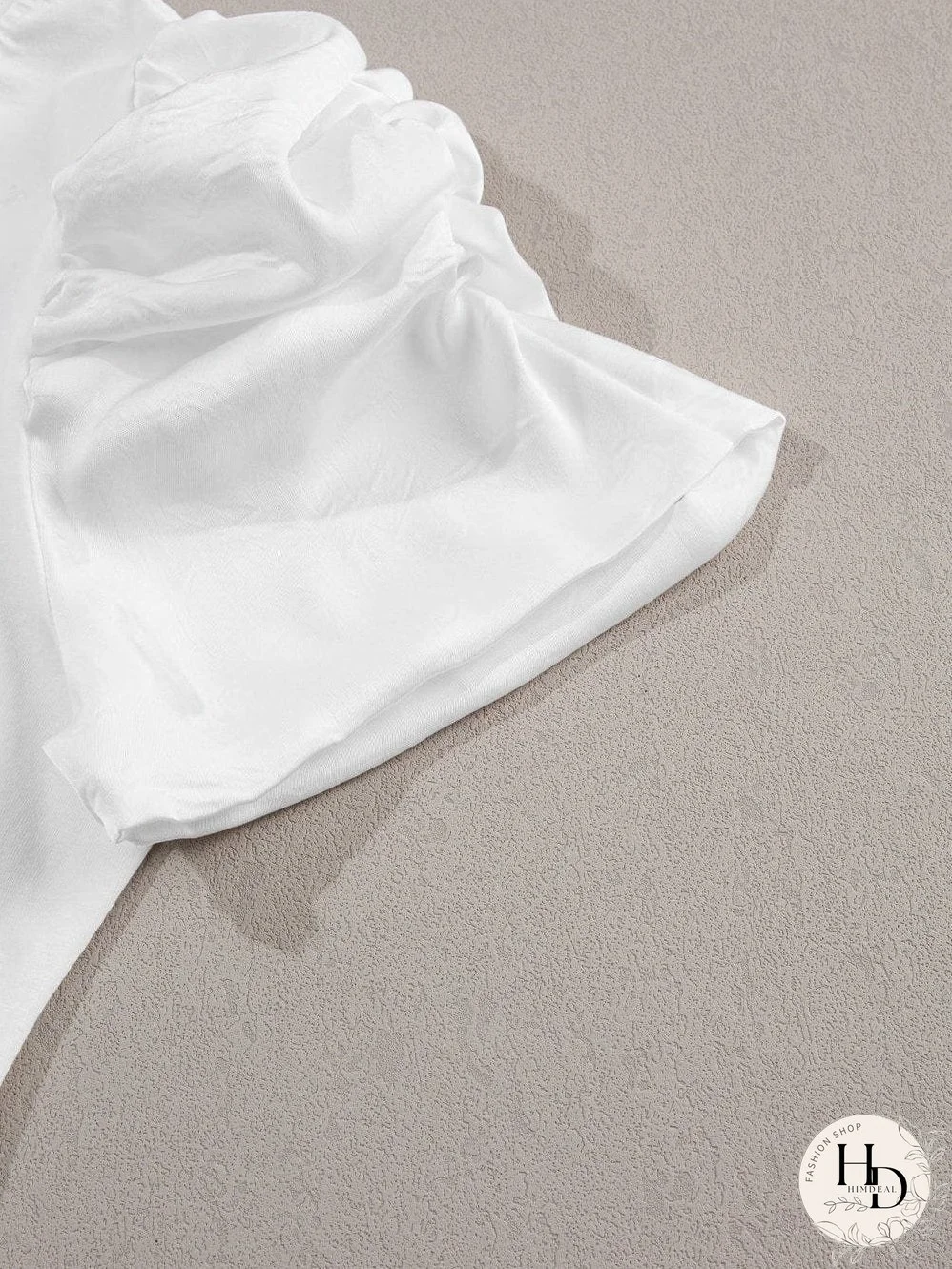 White Puff Sleeve Tee