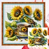 Bird Teacup-14CT Counted Cross Stitch Kit(40x40cm)