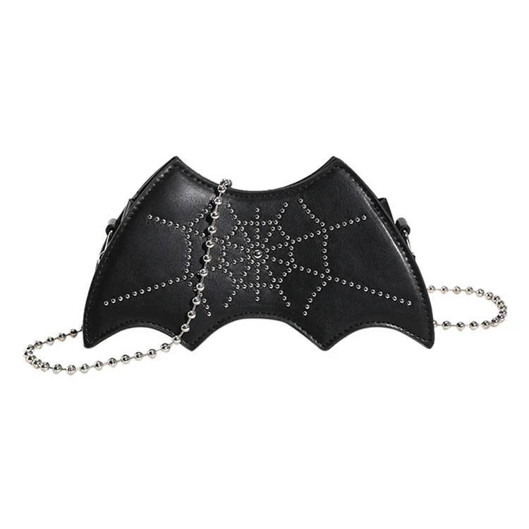 Female Shoulder Bag Fashion Bat Wing Crossbody Handbag Travel Bag (Black)