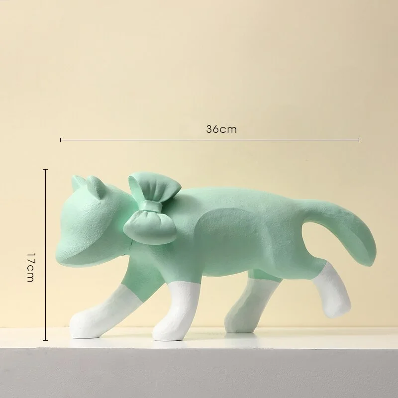 TANGCHAO Nordic Resin Creative Cat Figurines Home Decor Sculpture Modern Animal Home Decoration Living Room Decor Ornament