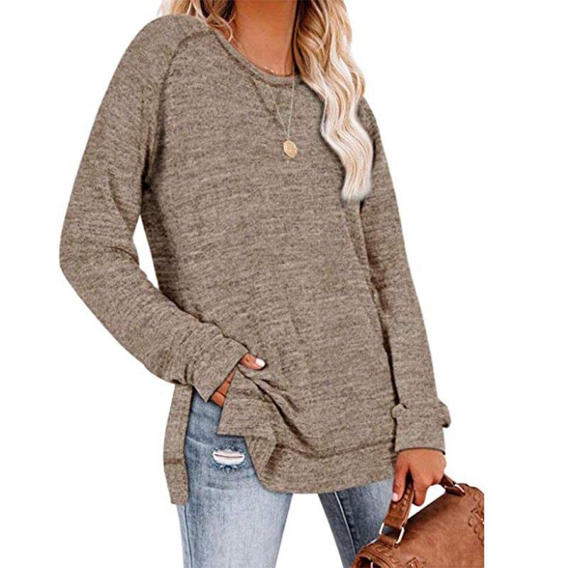  thdmladies Loose Round Neck Pullover Top thedmladies