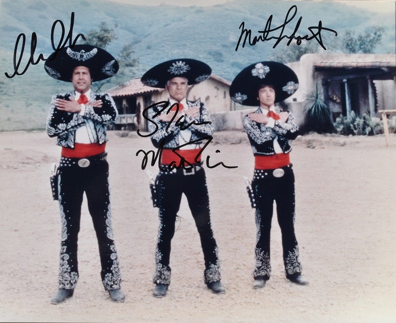 THREE AMIGOS CAST Signed Photo Poster painting X3 Steve Martin, Chevy Chase, Martin Short wcoa