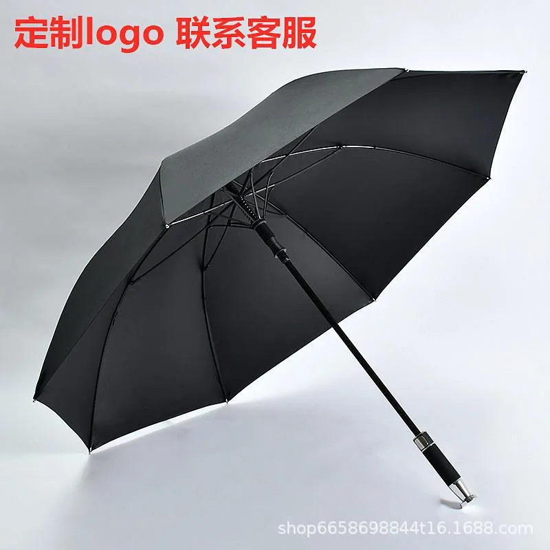  VIP business folding 10-bone black plastic umbrella