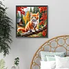 Diamond Painting-5D Full Round Drill Cat in the Woods(40*40 CM)