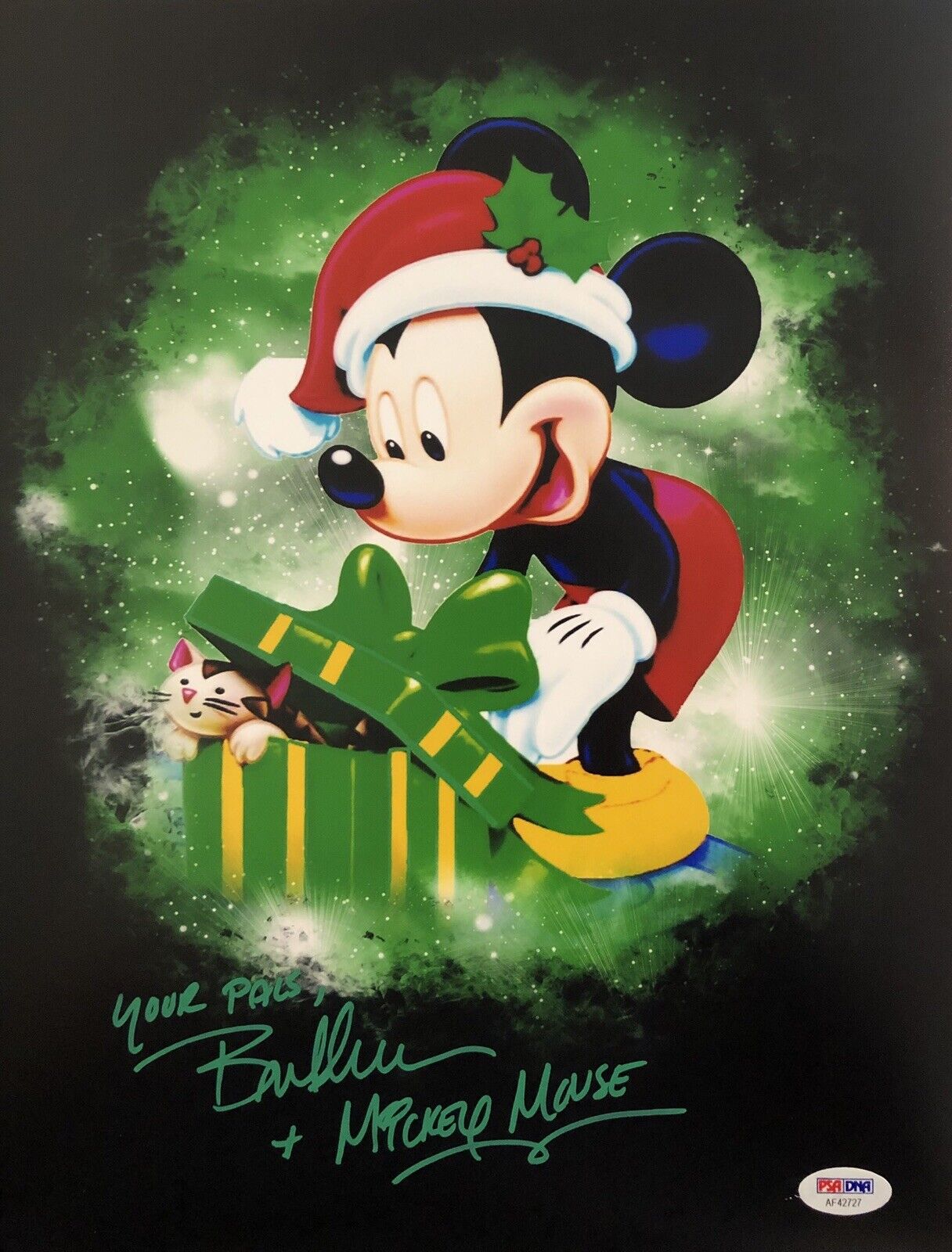 Bret Iwan Signed Autographed Mickey Mouse Custom 11x14 Photo Poster painting Christmas Psa/Dna