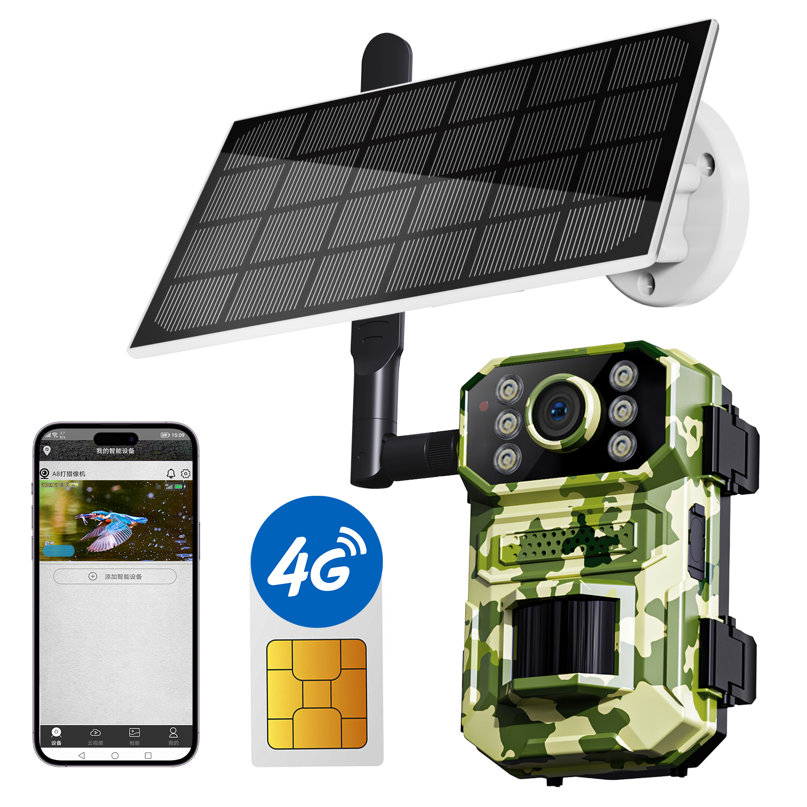 Solar Powered Hunting Camera GhomeSmart PC9U