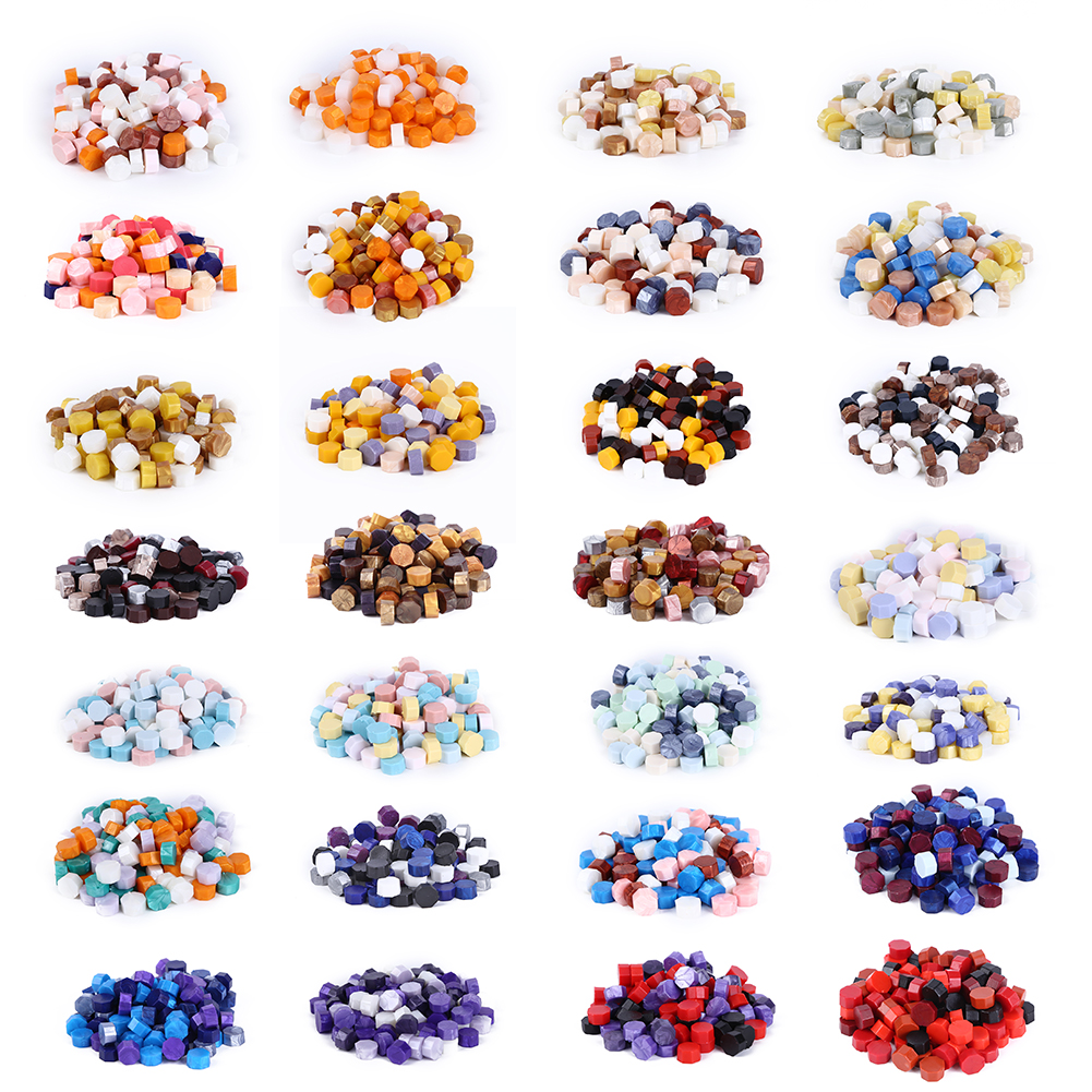 100 Pieces Octagon Seal Stamp Wax Mixed Color DIY Carft for Envelope Gifts
