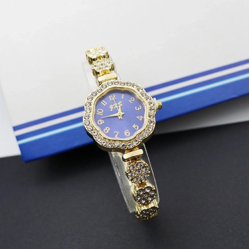 Casual Shiny Flower Jewelry Buckle Quartz Women’s Watches
