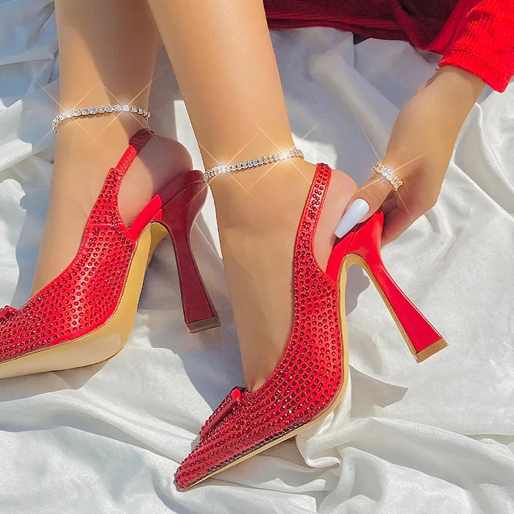 Triangle pointed sale heels