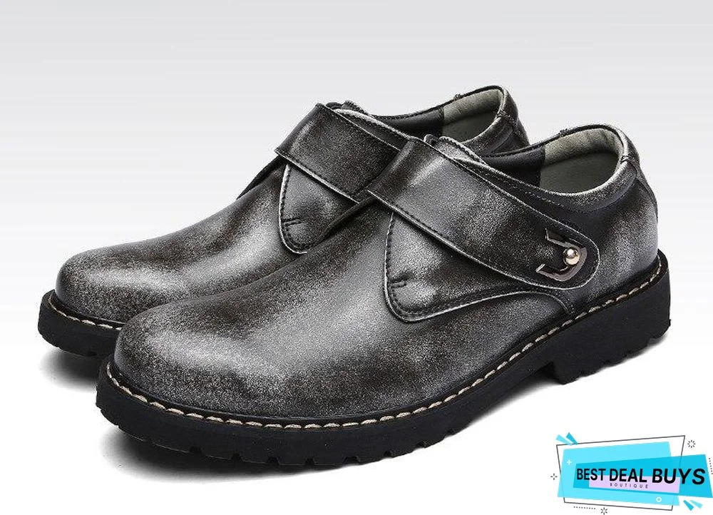 Men's Oxford Shoes Men Flats Fashion Genuine Leather Casual Men Shoes