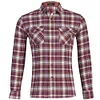 Men's Cotton Flannel Plaid Double Pocket Long Sleeve Shirt