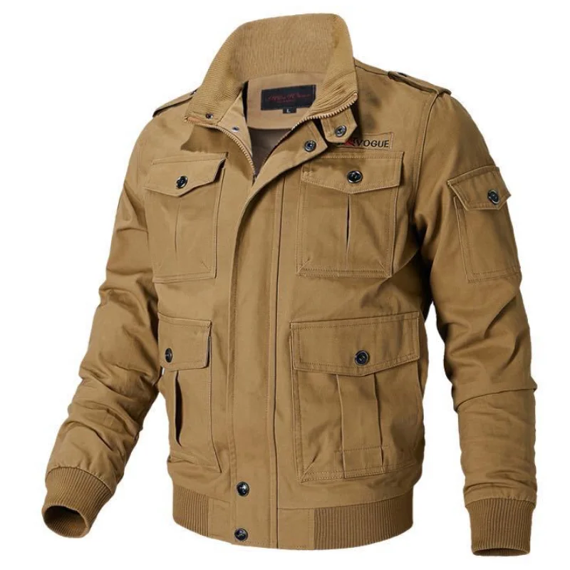 Livereid Men's Multi-pockets Zipper Tooling Jacket - Livereid