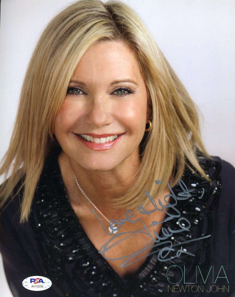 Olivia Newton John PSA DNA Cert Hand Signed 8x10 Photo Poster painting Autograph