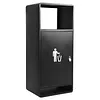 [US Local Warehouse] Commercial Outdoor Trash Can Decorative Trash Container with Lid for Park Garden